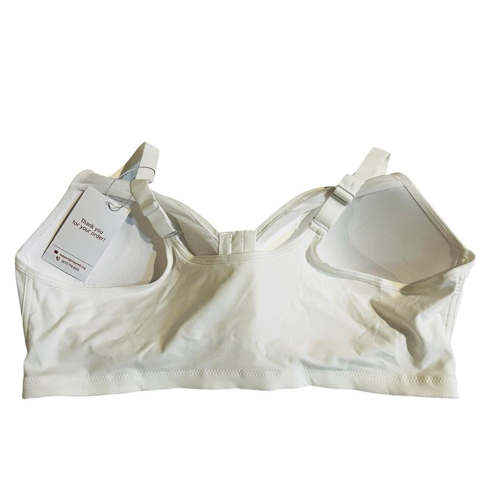 Serena Wireless Front Closure Bra NWT White - Picture 3 of 5